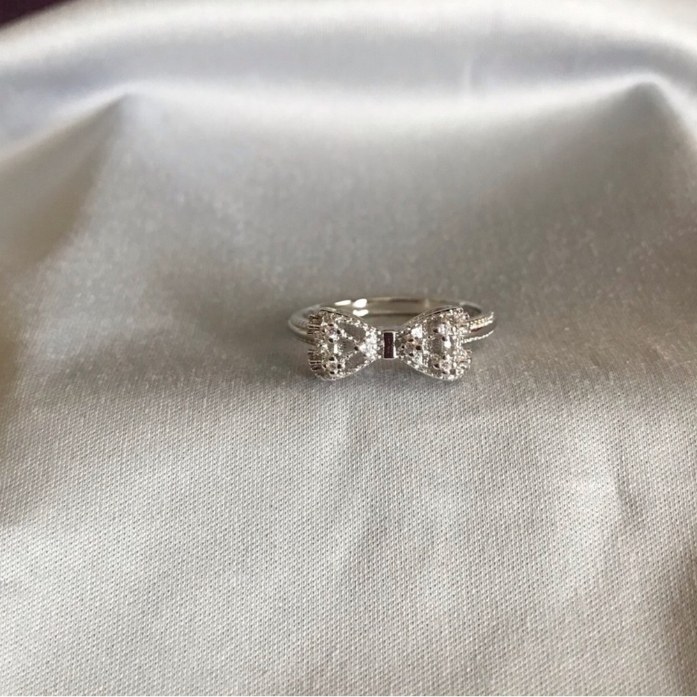 Bow Accent Sterling Silver Ring